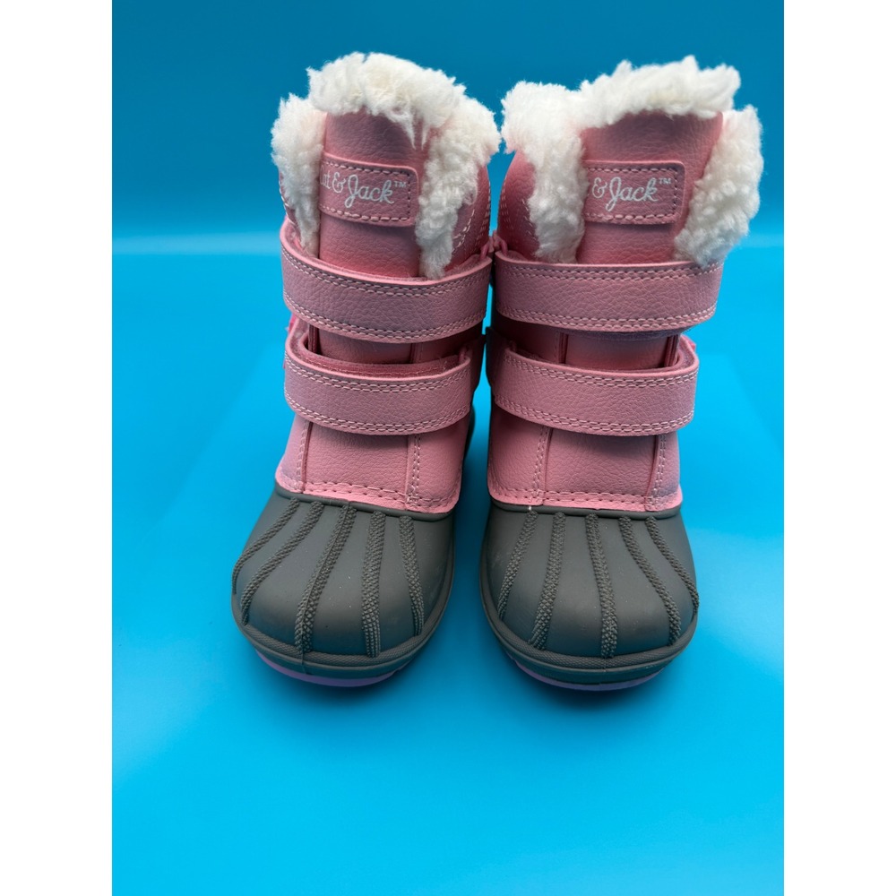 Cat & Jack Winter Boots Girls Size 8 Pink Excellent Faux Fur Duck Boots New With